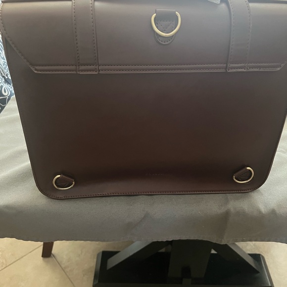 Elegant Brown Crossbody Bag 15in w X 12 in h X 5 in w - Picture 2 of 11